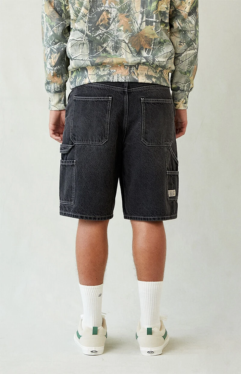 Pacsun Black Baggy Denim Carpenter Shorts