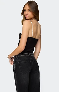 Edikted Contrast Peekaboo Corset