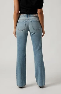 Pacsun Jade Low Rise Bootcut Jeans Light Indigo