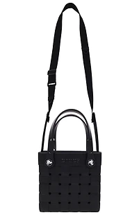 Crocs Black Small Woven Crocssbody Tote Bag