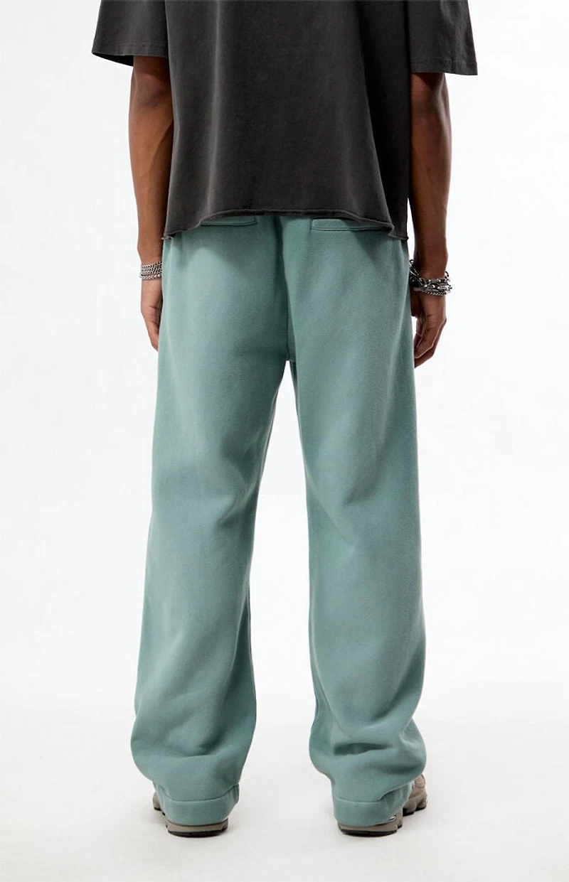 Pacsun Blue Fleece Extreme Baggy Sweatpants