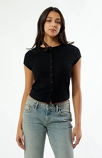 Est. PAC 1980 Parker Ribbed Button Top