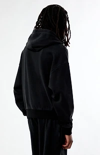 Pacsun Saints Raw Applique Cropped Full Zip Hoodie