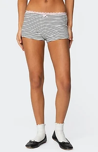 Edikted Sofi Striped Ribbed Shorts