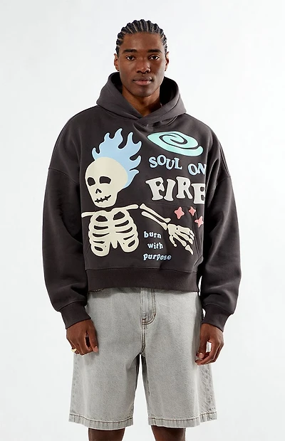 Pacsun Soul On Fire Cropped Hoodie