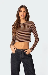 Edikted Montie Striped Long Sleeve T-Shirt