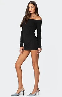 Edikted Rox Off Shoulder Mini Dress