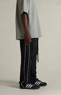Fear of God ESSENTIALS Jet Black & Cloud White Relaxed Fleece Sweatpants