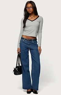 Edikted Morah Lacey Polka Dot Top