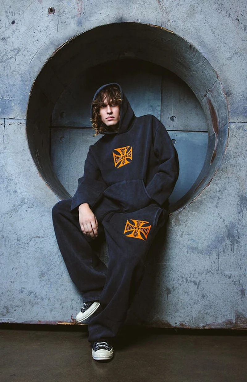 West Coast Choppers Orange Logo Sweatpants