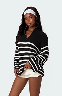 Edikted Oversized Quarter Zip Sweater