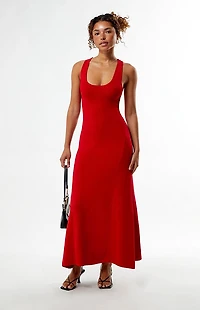 WEWOREWHAT Scoop Neck Midi Dress