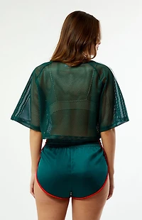 adidas Green Satin Shorts