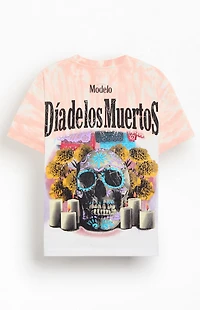 Modelo Altar Tie Dye Dia De Los Muertos T-Shirt