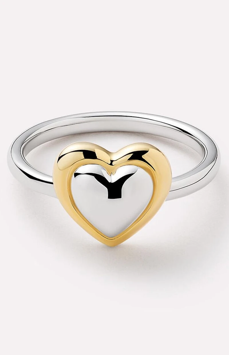 Ana Luisa Camelia Heart Ring