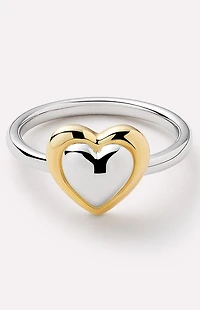 Ana Luisa Camelia Heart Ring