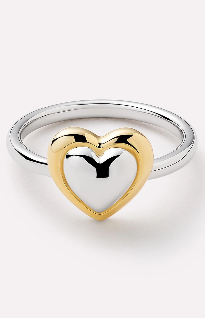 Ana Luisa Camelia Heart Ring