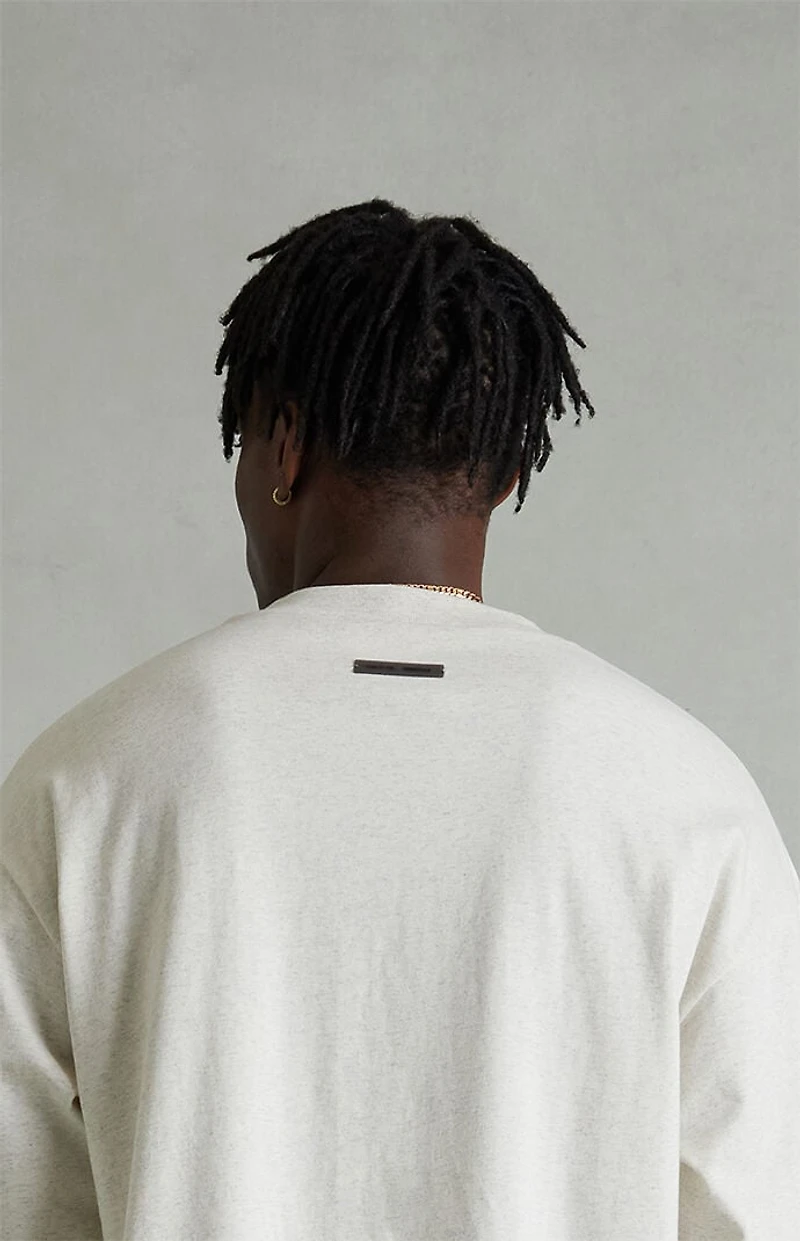 Fear of God ESSENTIALS Heather Oatmeal Classic Long Sleeve T-Shirt