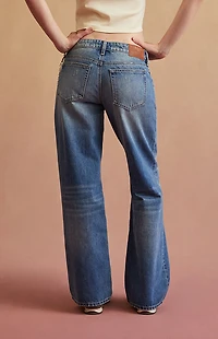 RARE DNM EDIT Medium Blue Low Rise Girlfriend Jeans