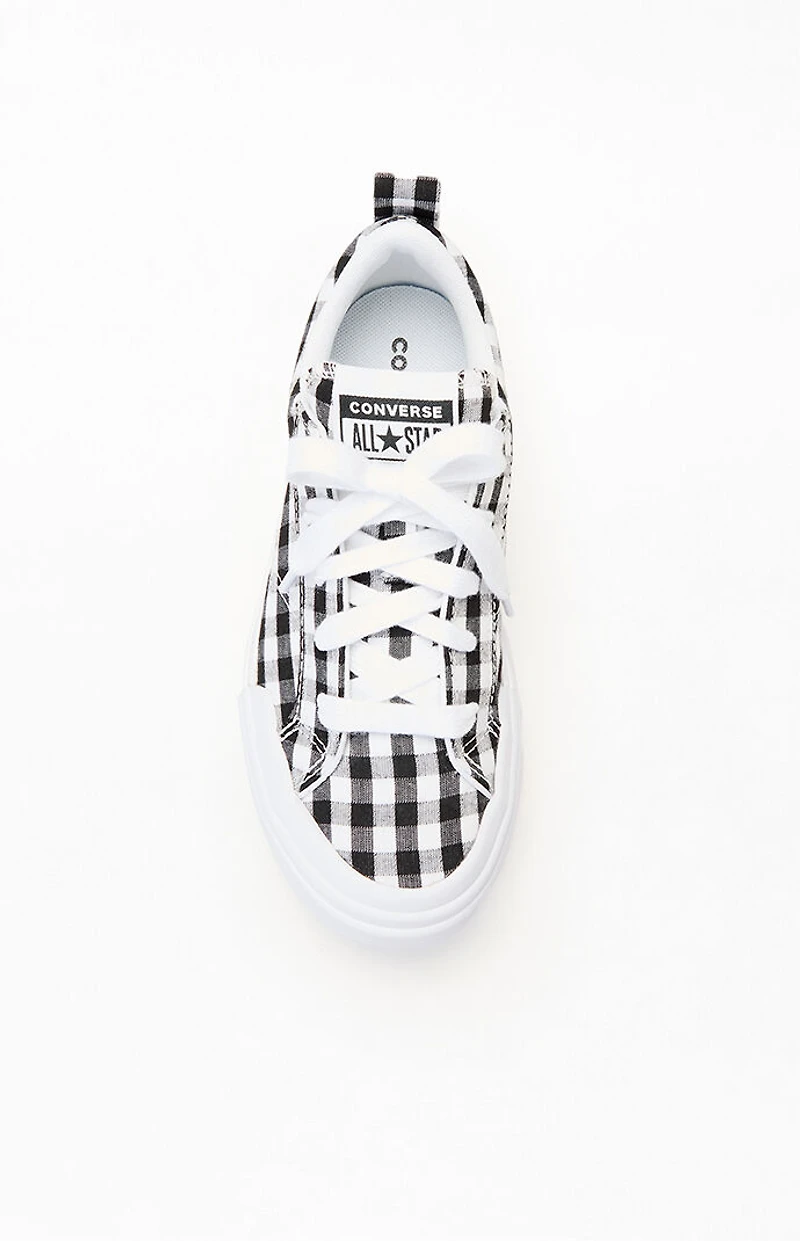 Converse Kids Chuck Taylor Gingham All Star Lift Platform Low Top Shoes
