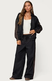 Edikted Kieran Stripey Nylon Track Pants