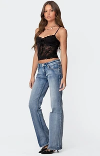 Edikted Cami Sheer Lace Tank Top
