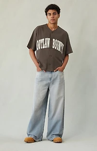 Pacsun Ryder Ultra Baggy Jeans Light Blue Tint
