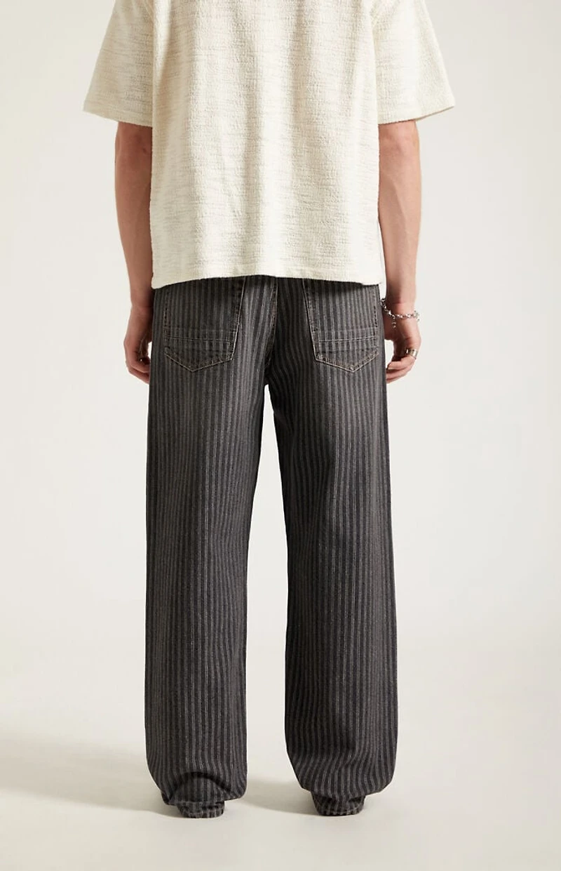 Pacsun Dylan Baggy Jeans Stripe Washed Black
