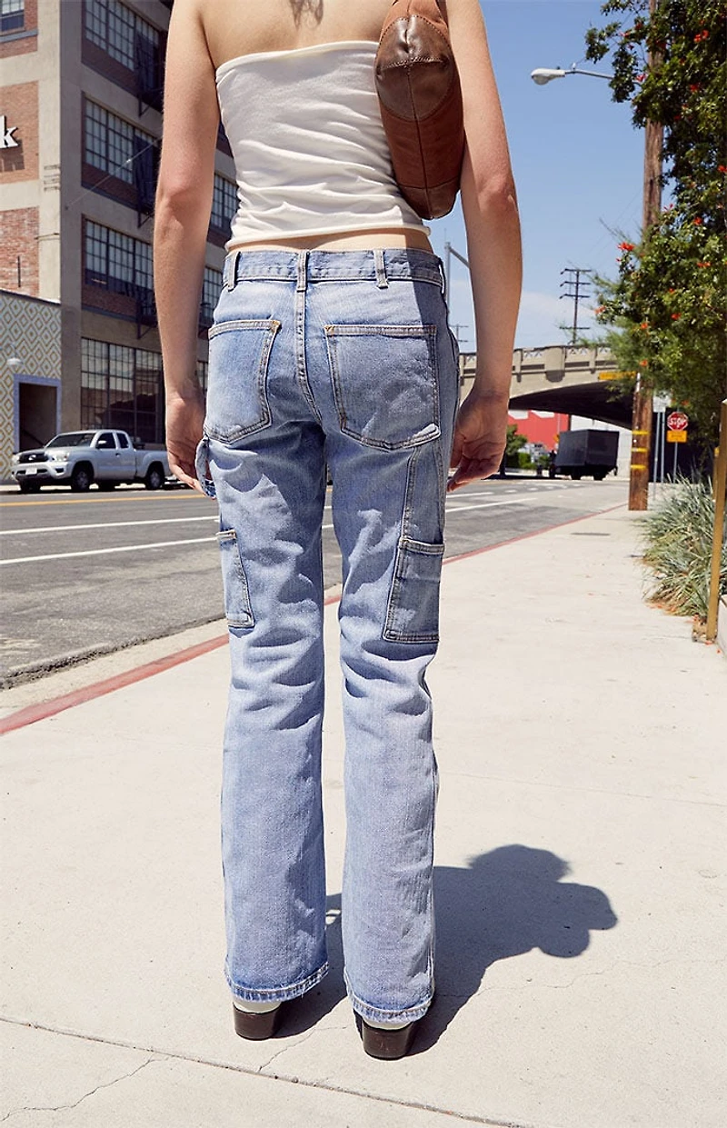 John Galt Light Blue Abbie Cargo Jeans