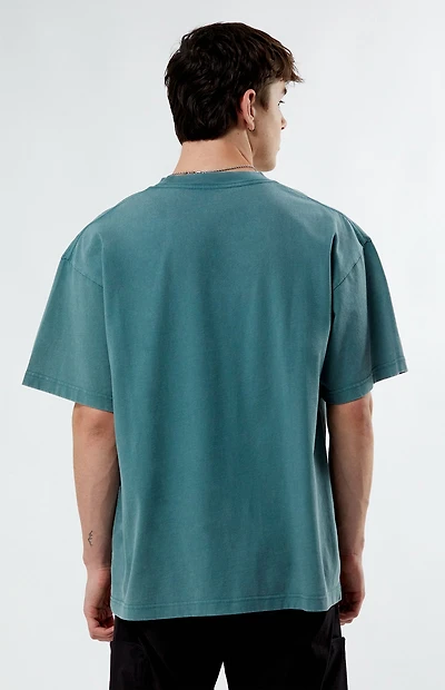 Pacsun Green Premium Solid Vintage Wash Oversized T-Shirt