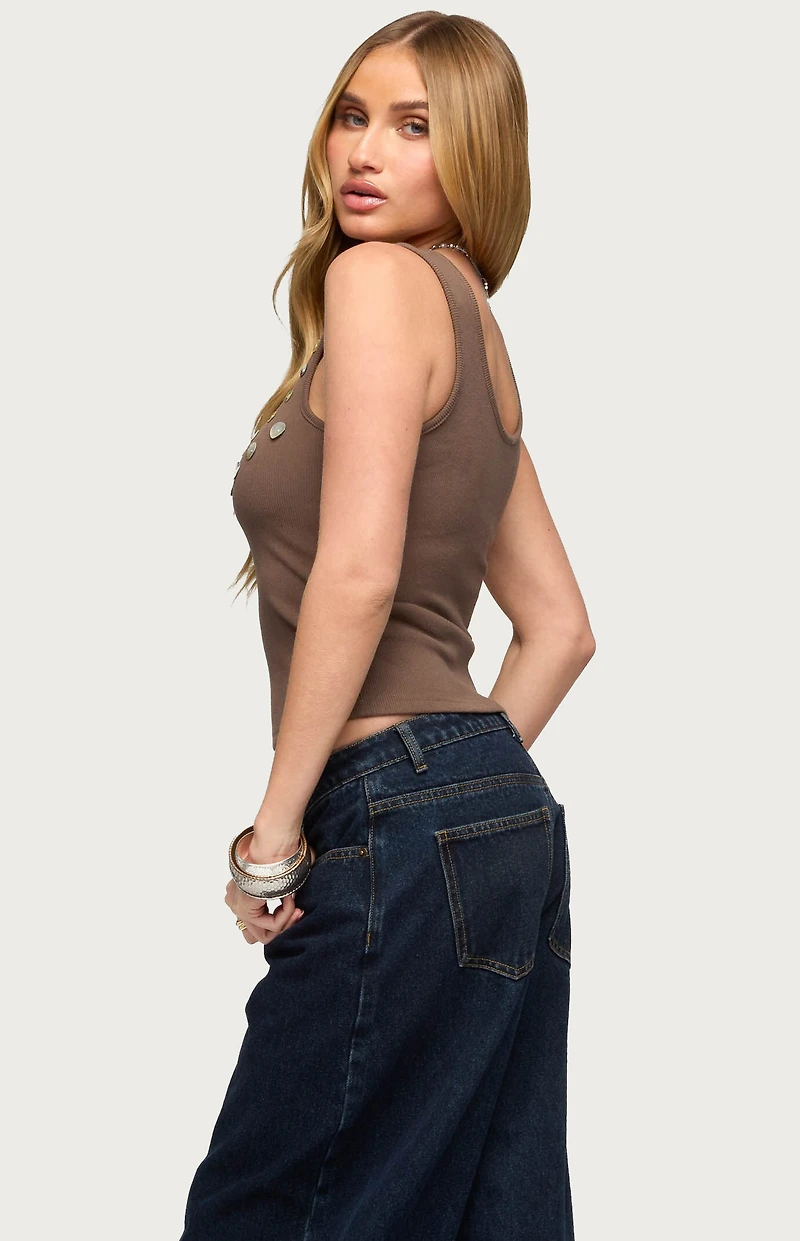 Edikted Beach Babe Scoop Tank Top