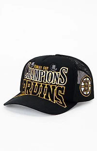 Mitchell & Ness Big Champions Boston Bruins Trucker Hat