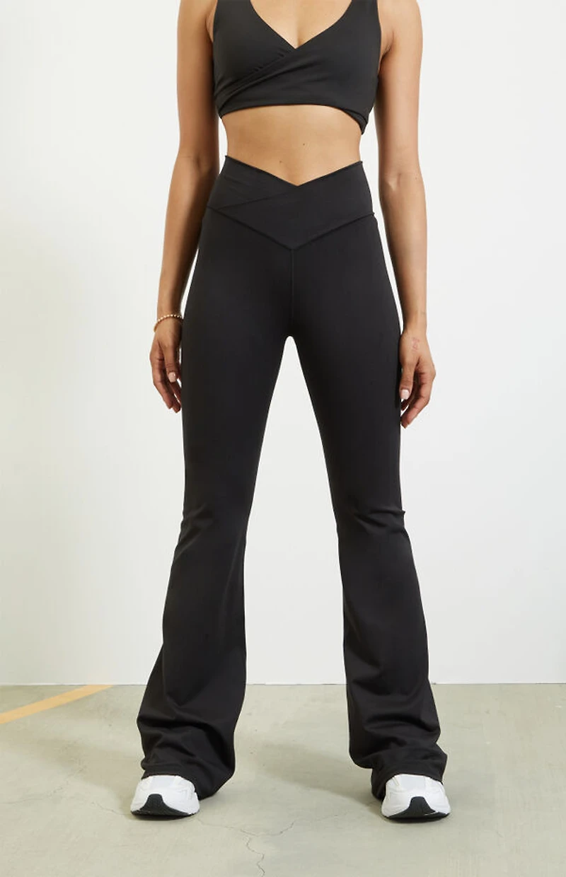 PAC 1980 WHISPER Active Crossover Flare Yoga Pants