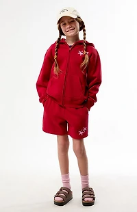 Pacsun Kids Hawaii Embroidered Full Zip Hoodie