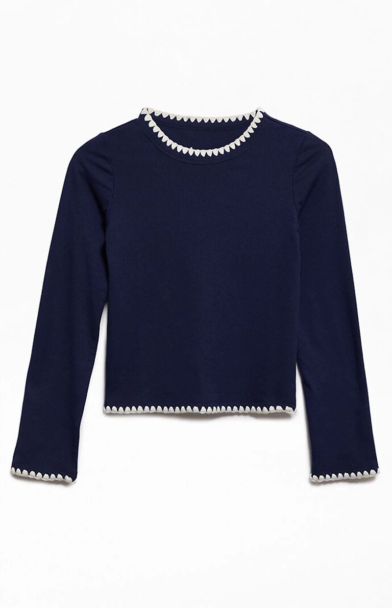 Pacsun Kids Embroidered Long Sleeve Skimmer T-Shirt