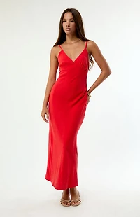 Rhythm Sunny Days Linen Bias Midi Dress