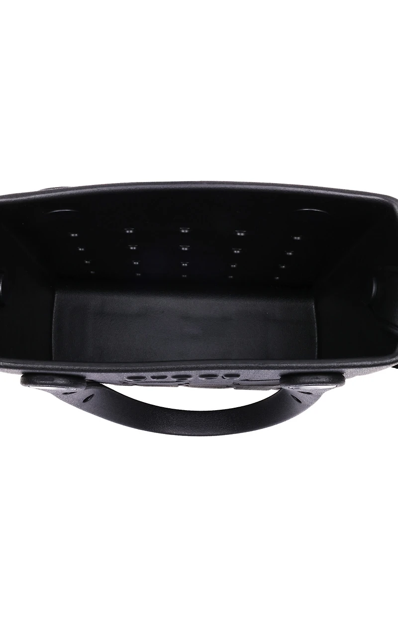 Crocs Black Small Woven Crocssbody Tote Bag