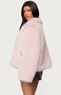 Edikted Noelle Oversized Faux Fur Jacket