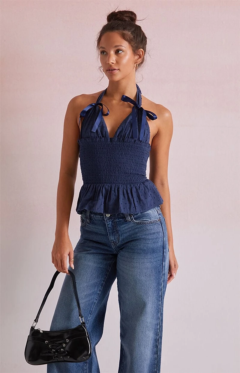 Beverly and Beck Bow Front Halter Top