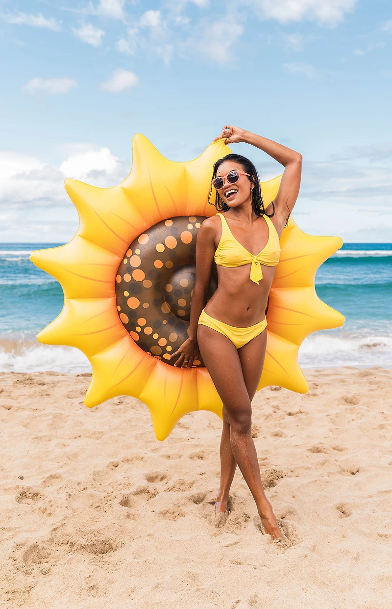 Pool Candy Giant Inflatable Sunflower Island Pool Float