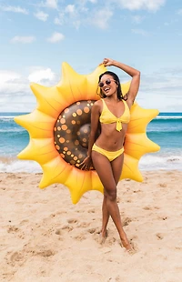 Pool Candy Giant Inflatable Sunflower Island Pool Float