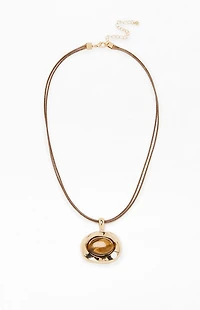 Pacsun Melody Metal Pendant Necklace