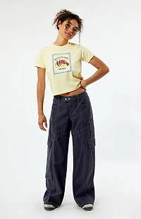Pacsun Navy Low Rise Baggy Cargo Pants