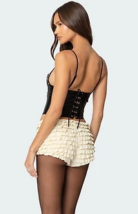 Edikted Studded Faux Leather Corset