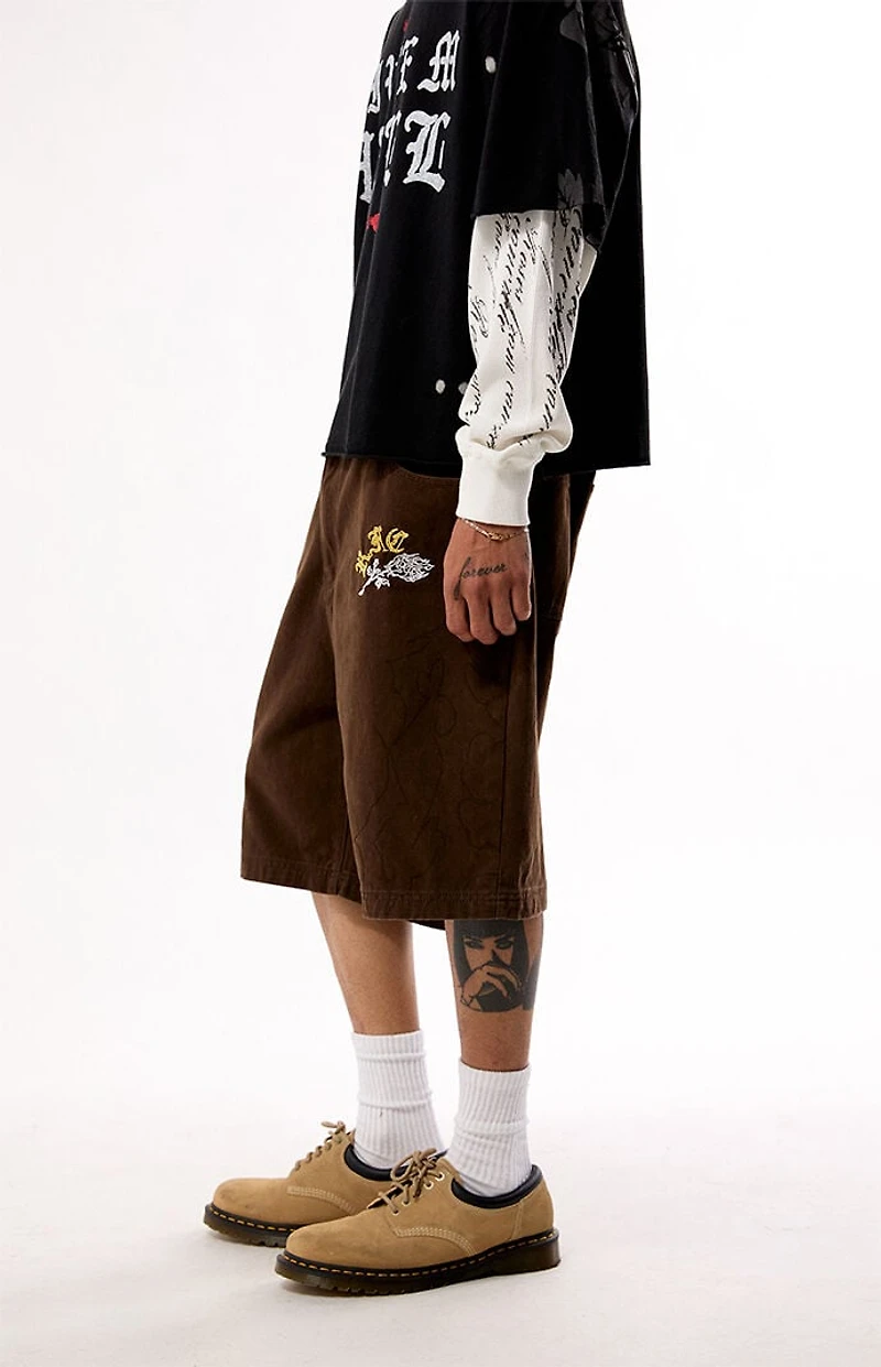 Civil The Rose Dealer Baggy Jean Shorts