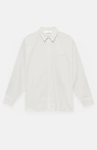 Fear of God ESSENTIALS Ivory Signature Button Up Long Sleeve Shirt