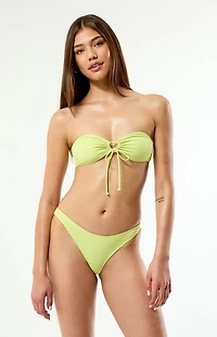 Pacsun Green Eliza Bandeau Bikini Top