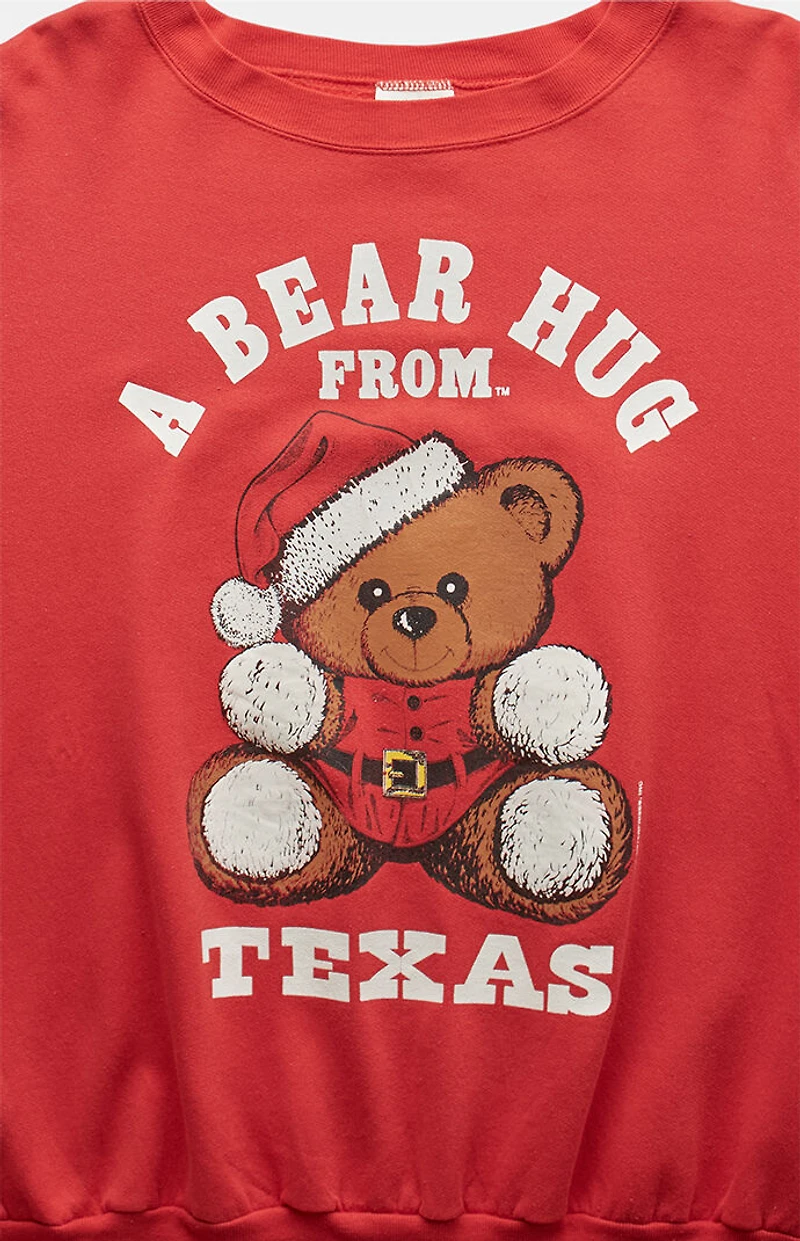 PS VINTAGE '90s Bear Hug From Texas Crew Neck Sweatshirt