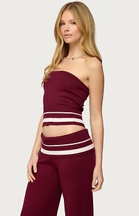 Edikted Kaliya Stripey Strapless Knit Top