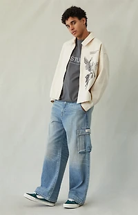 Pacsun Blake Extreme Baggy Jeans Cargo Medium Blue Tint